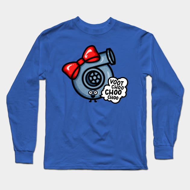 What Does The Cutest (Denim) Turbo say - Red Bow Long Sleeve T-Shirt by hoddynoddy